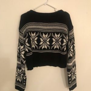 Aeropostale Cropped Christmas Sweater